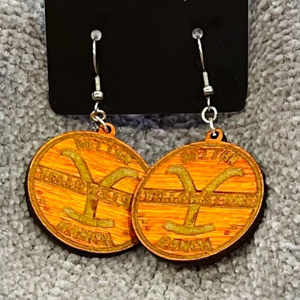 Yellowstone Ranch Wood Earrings